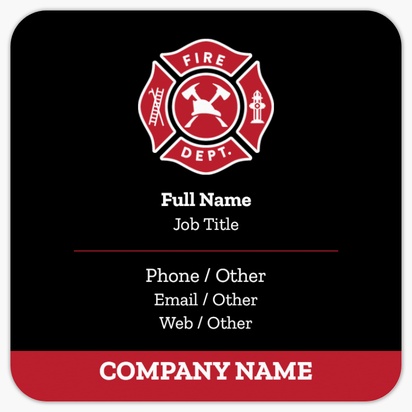Design Preview for Design Gallery: Public Safety Rounded Corner Business Cards, Rounded Square (65 x 65 mm)