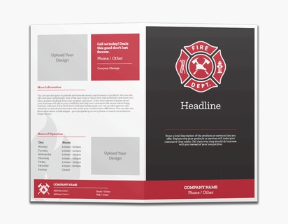 A photo fire fighter gray red design with 2 uploads