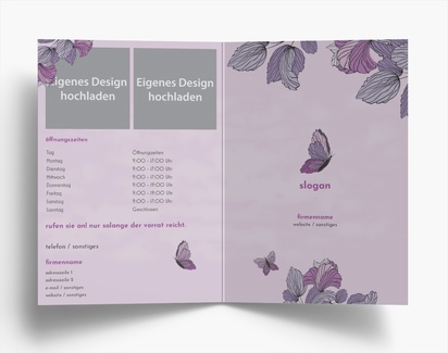 Designvorschau für Designgalerie: Falzflyer Einzelhandel, Einbruchfalz A6 (105 x 148 mm)