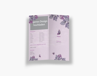 Designvorschau für Designgalerie: Falzflyer Florale Muster, Einbruchfalz DL (99 x 210 mm)