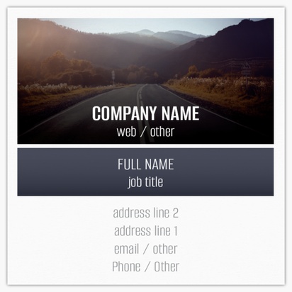 Design Preview for Design Gallery: Trucking Square Business Cards