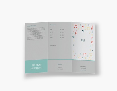 Designvorschau für Designgalerie: Falzflyer Musik, Wickelfalz DL (99 x 210 mm)