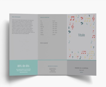 Vista previa del diseño de Galería de diseños de folletos plegados para educación y puericultura, Tríptico DL (99 x 210 mm)