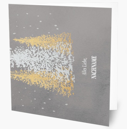 Designvorschau für Designgalerie: Weihnachtskarten Bäume & Kränze, 14 cm x 14 cm  Klappformat
