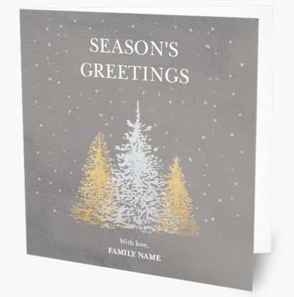 Design Preview for Design Gallery: Trees & Wreaths Personalized Christmas Cards, Square 14 x 14 cm
