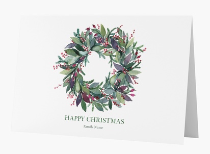 Design Preview for Design Gallery: Trees & Wreaths Personalized Christmas Cards, Rectangular 18.2 x 11.7 cm