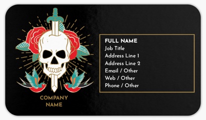 Design Preview for Design Gallery: Tattoo & Body Piercing Rounded Corner Business Cards, Standard (3.5" x 2")