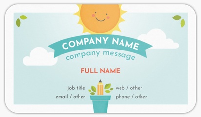 Design Preview for Education & Child Care Rounded Corner Business Cards Templates, Standard (3.5" x 2")
