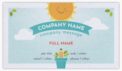 Design Preview for Education & Child Care Pearl Business Cards Templates, Standard (3.5" x 2")