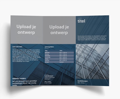 Voorvertoning ontwerp voor Ontwerpgalerij: Financieel advies Folders, Drieluik DL (99 x 210 mm)