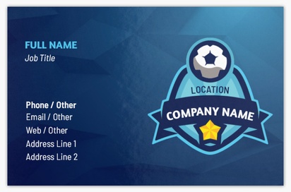 Design Preview for Design Gallery: Sports Specific Ultra-Thick Business Cards, Standard (85 x 55 mm)