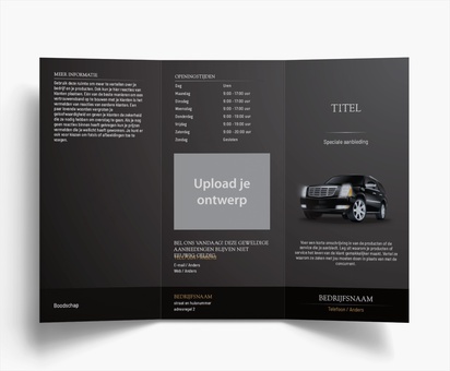 Voorvertoning ontwerp voor Ontwerpgalerij: Auto en transport Folders, Drieluik DL (99 x 210 mm)