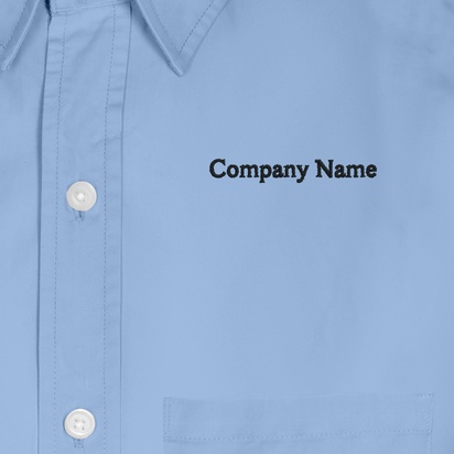 Design Preview for Design Gallery: Retail & Sales Men's Embroidered Dress Shirts, Men's Blue