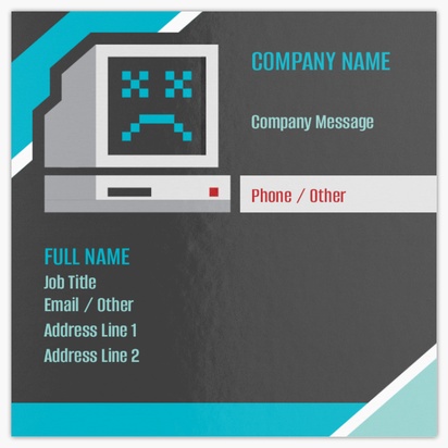 Design Preview for Design Gallery: Computer Support Ultra-Thick Business Cards, Square (65 x 65 mm)