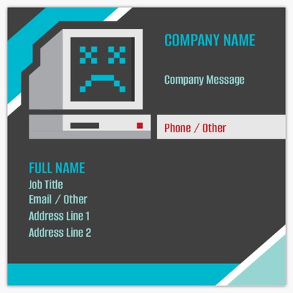 Design Preview for Templates for Information & Technology Standard Name Cards , Square (65 x 65 mm)