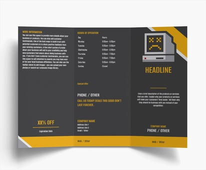 Design Preview for Design Gallery: Technology Folded Leaflets, Tri-fold DL (99 x 210 mm)