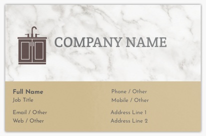Design Preview for Design Gallery: Kitchen & Bathroom Remodelling Metallic Business Cards