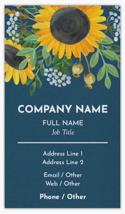 A vertical sunflower gray design for General Party