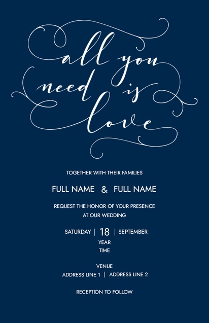 Design Preview for Design Gallery: Nautical Wedding Invitations, Flat 13.9 x 21.6 cm