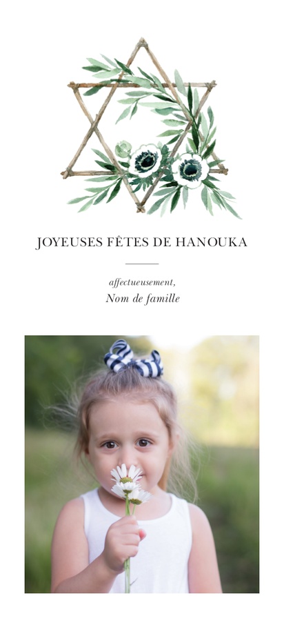 Aperçu du graphisme pour Galerie de modèles : Cartes de vœux pour Hanoucca, 21 x 9.5 cm  Non pliées