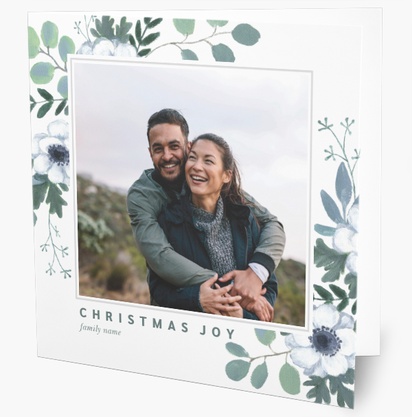 Design Preview for Design Gallery: Newly Married Personalized Christmas Cards, Square 14 x 14 cm