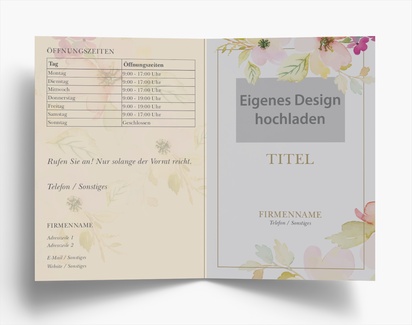 Designvorschau für Designgalerie: Falzflyer Elegant, Einbruchfalz A6 (105 x 148 mm)