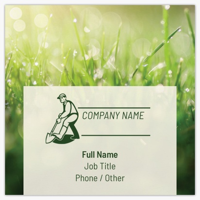 Design Preview for Design Gallery: Landscaping & Gardening Square Business Cards