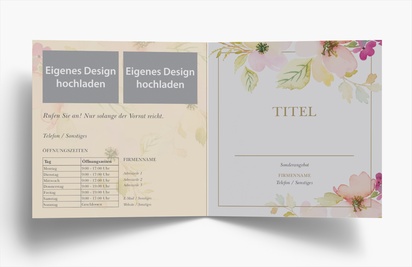 Designvorschau für Designgalerie: Falzflyer, Einbruchfalz Quadratisch (148 x 148 mm)