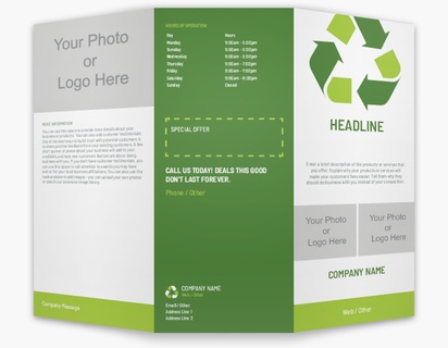 A eco friendly logo white green design with 3 uploads