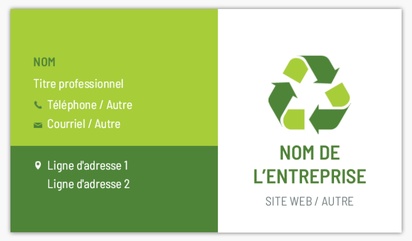 Aperçu du graphisme pour Galerie de modèles : Cartes d'affaires sur papier mat recyclé, Fabrication et distribution, Standard (3.5 x 2 po)