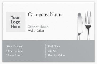 Design Preview for Design Gallery: Food Service Ultra-Thick Business Cards, Standard (85 x 55 mm)