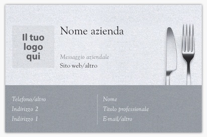 Anteprima design per Galleria di design: biglietti da visita carta effetto madreperla per cibo e bevande