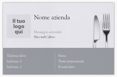 Anteprima design per Galleria di design: biglietti da visita carta effetto lino per cibo e bevande