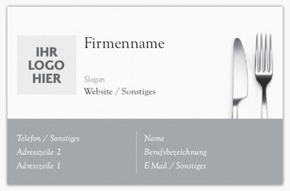 Designvorschau für Designgalerie: Visitenkarten Standardformat Essen & Trinken, Standard (85 x 55 mm)