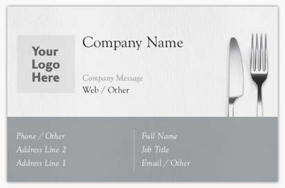 Design Preview for Design Gallery: Food Service Natural Uncoated Business Cards
