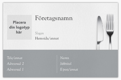 Förhandsgranskning av design för Designgalleri: Catering Visitkort med obestruket naturligt papper