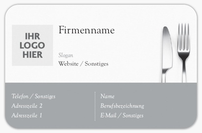 Designvorschau für Designgalerie: Visitenkarten mit abgerundeten Ecken Essen & Trinken, Abgerundet Standard (85 x 55 mm)
