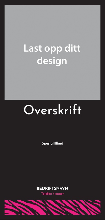 Forhåndsvisning av design for Designgalleri: Dyr Flyere og brosjyrer,  Ikke foldet DL (99 x 210 mm)