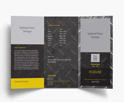 Design Preview for Design Gallery: Welding & Metal Work Folded Leaflets, Tri-fold DL (99 x 210 mm)