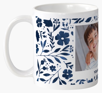 Design Preview for Florals & Greenery Custom Mugs Templates, Wrap-around
