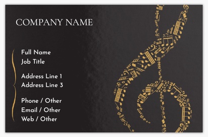 Design Preview for Design Gallery: Art & Entertainment Metallic Business Cards
