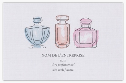 Aperçu du graphisme pour Galerie de modèles : cartes de visite lin pour cosmétiques et parfums