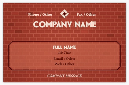 Design Preview for Design Gallery: Building Construction Natural Uncoated Business Cards