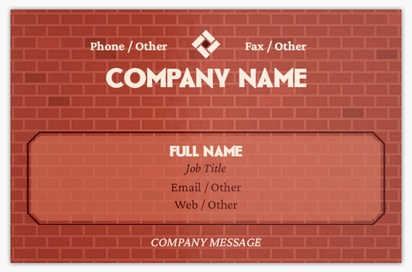 Design Preview for Design Gallery: Masonry & Bricklaying Metallic Business Cards