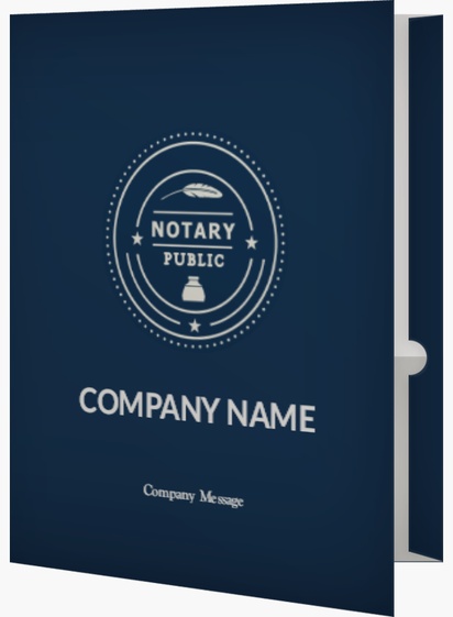 A notary foil blue gray design
