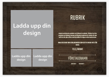 Förhandsgranskning av design för Designgalleri: Snickeri & träarbeten Foamexskyltar, A3 (297 x 420 mm)