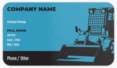 Design Preview for Excavation Rounded Corner Business Cards Templates, Standard (3.5" x 2")