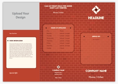 Design Preview for Design Gallery: Masonry & Bricklaying Flyers, Tri-fold DL