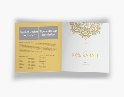 Designvorschau für Designgalerie: Falzflyer Florale Muster, Einbruchfalz Quadratisch (148 x 148 mm)