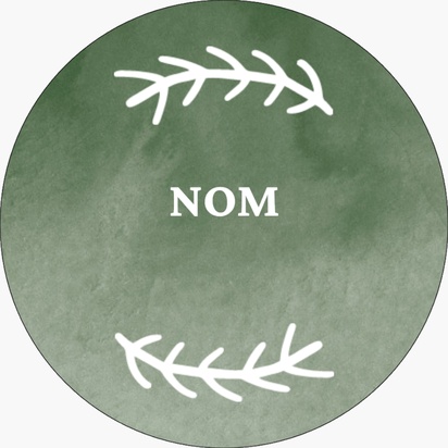 Aperçu du graphisme pour Galerie de modèles : feuilles de stickers pour nature et paysages, 3,8 x 3,8 cm Rond